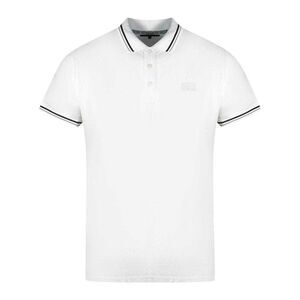 Cavalli Class Unisex Adult Double Tipped Collar Polo Shirt / White/Black